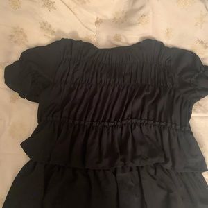 INC Black Ruffle Top